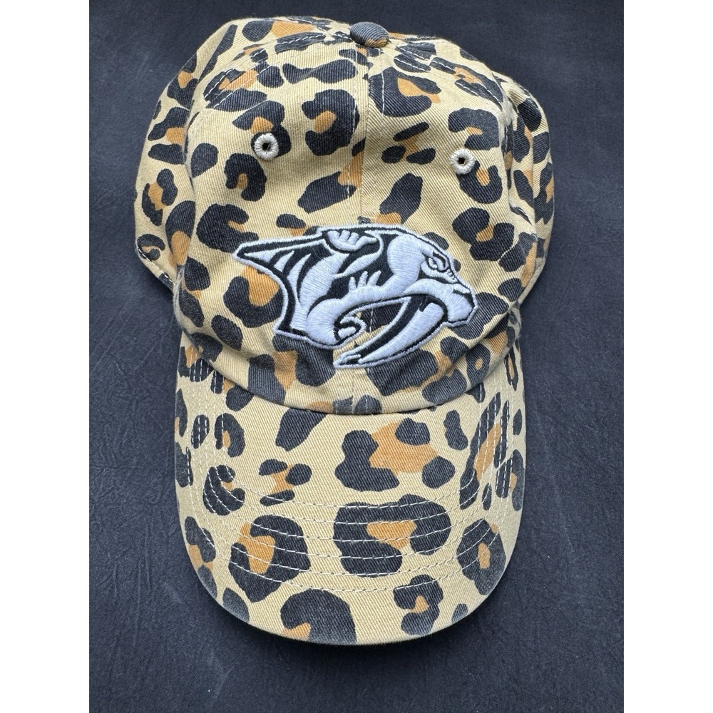 NHL Nashville Predators Cheetah Hat '47 Clean Up Adjustable 100% Cotton Cap